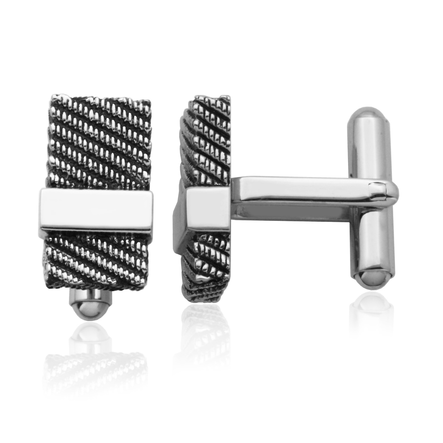 Image 704983.jpg, Product 704-983 / Price $68.00, Steelx Men's Stainless Steel Textured Cuff Links from Steelx on TSC.ca's Jewellery department