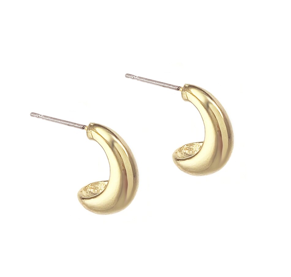 Image 705001_GLD.jpg, Product 705-001 / Price $105.00, BIKO Streamline Small Hoop Earrings from Biko on TSC.ca's Jewellery department