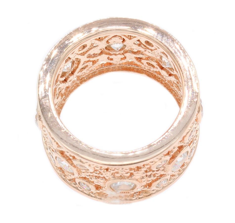Image 705066_ALTMORE1.jpg, Product 705-066 / Price $136.99, Diamonelle Sterling Silver Rose Gold Plate Diamonelle Eternity Wide Band from Diamonelle on TSC.ca's Jewellery department