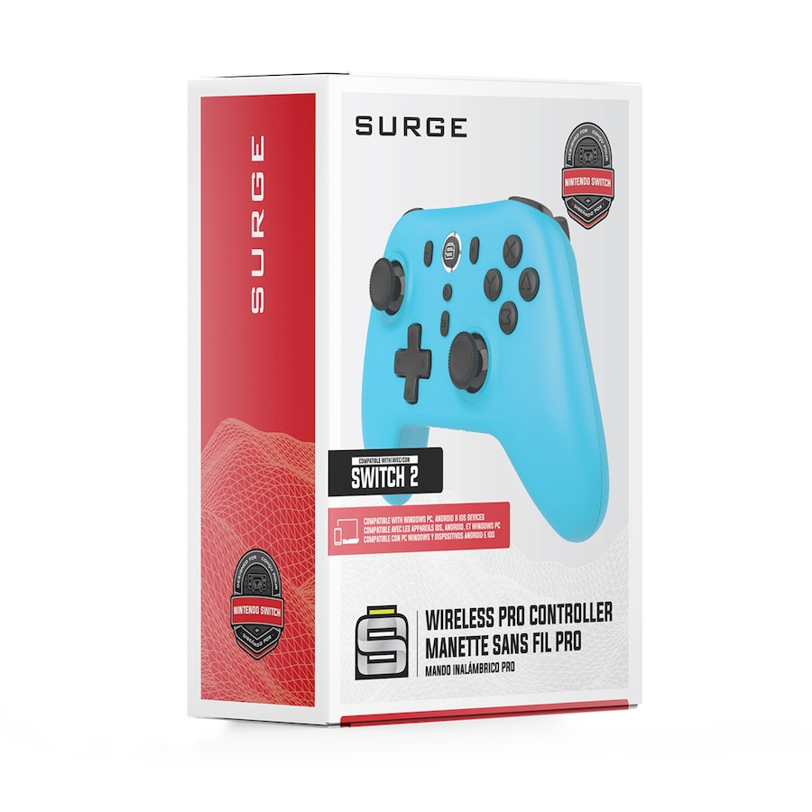 Image 705117_ALTMORE8.jpg, Product 705-117 / Price $39.99, Surge Wireless Pro Controller for Nintendo Switch/Switch 2/PC/Android/iOS from Surge on TSC.ca's Electronics department