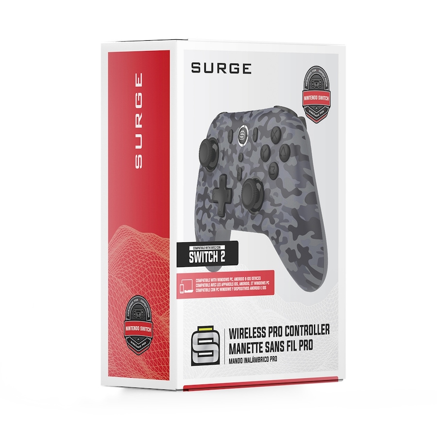Image 705117_ALTMORE9.jpg, Product 705-117 / Price $39.99, Surge Wireless Pro Controller for Nintendo Switch/Switch 2/PC/Android/iOS from Surge on TSC.ca's Electronics department