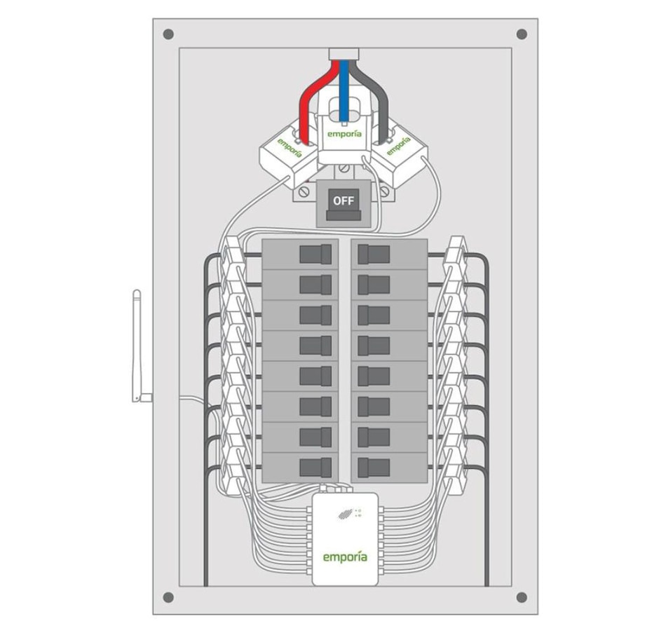 Image 705189_ALTMORE2.jpg, Product 705-189 / Price $289.99, Emporia Vue Smart Home Energy Monitor 3-Phase Real Time Electricity Monitor with 16 50A Sensors on TSC.ca's Electronics department