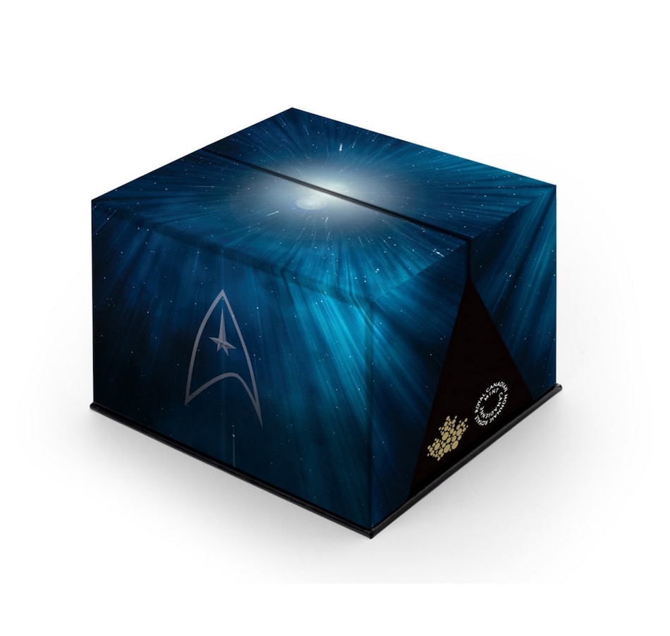 Image 705227_ALTMORE6.jpg, Product 705-227 / Price $229.90, $30 Fine Silver Coin Star Trek Five Captains plus Star Trek Enterprise 25-Cent Coin and Stamp Set from Royal Canadian Mint (RCM) on TSC.ca's Coins department