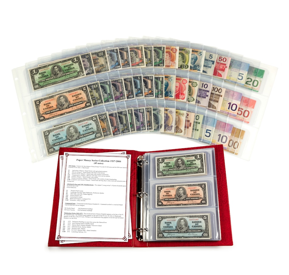 Image 705243.jpg, Product 705-243 / Price $4,495.00, Paper Money Series Collection 1937–2006 (45 notes) from Canadian Coin & Currency on TSC.ca's Coins department
