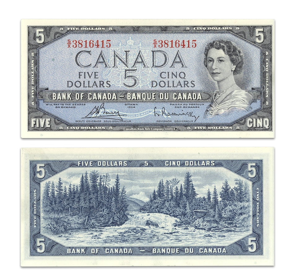 Image 705244_ALTMORE3.jpg, Product 705-244 / Price $2,995.00, Complete 1954 Modified Paper Money Collection About Uncirculated to Uncirculated ($1, $2, $5, $10, $20, $50, 100 and $1,000) from Canadian Coin & Currency on TSC.ca's Coins department