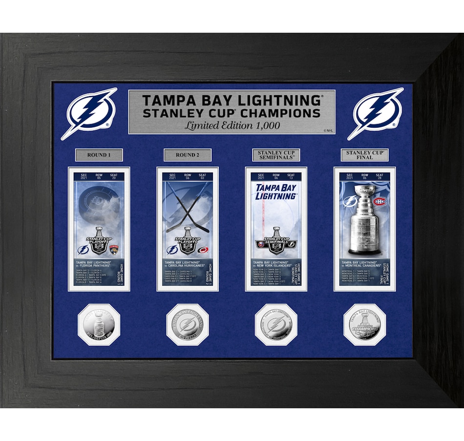 Image 705534.jpg, Product 705-534 / Price $241.99, Tampa Bay Lightning 2021 Stanley Cup Champions Deluxe Silver Coin and Ticket Collection on TSC.ca's department