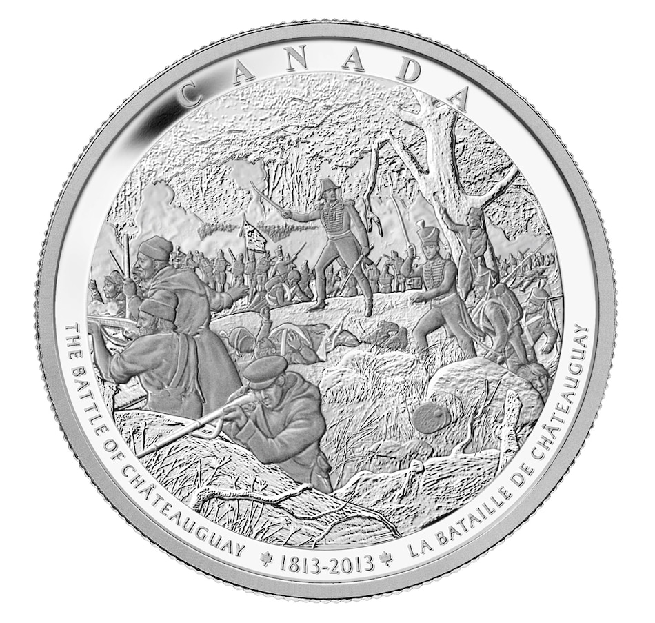 Image 705656.jpg, Product 705-656 / Price $2,249.95, 2013 $250 Battle of Chateauguay Pure Silver Kilo Coin from Royal Canadian Mint (RCM) on TSC.ca's Coins department