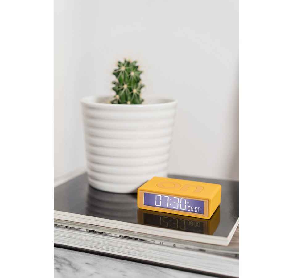Image 705688_ALTMORE18.jpg, Product 705-688 / Price $49.99, Lexon Flip + Radio-Controlled Reversible LCD Alarm Clock from Lexon on TSC.ca's Electronics department