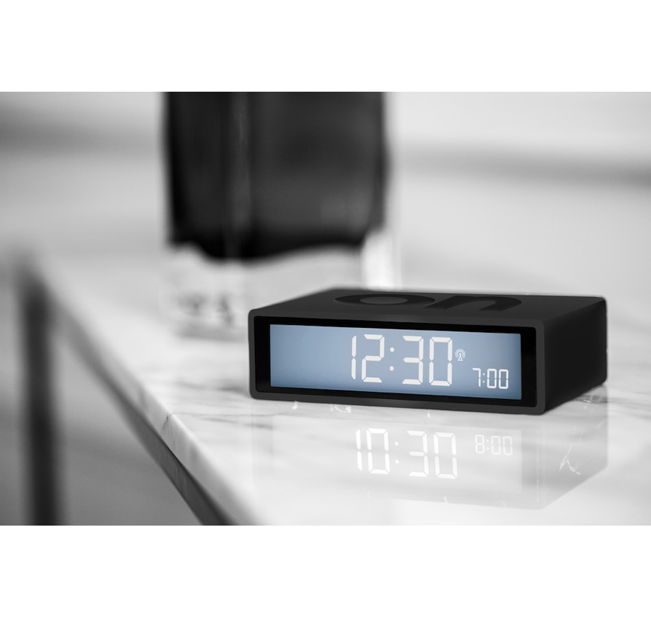 Image 705688_ALTMORE7.jpg, Product 705-688 / Price $49.99, Lexon Flip + Radio-Controlled Reversible LCD Alarm Clock from Lexon on TSC.ca's Electronics department