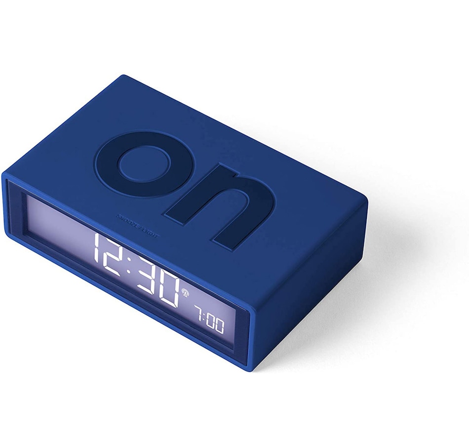 Image 705688_NVY.jpg, Product 705-688 / Price $49.99, Lexon Flip + Radio-Controlled Reversible LCD Alarm Clock from Lexon on TSC.ca's Electronics department
