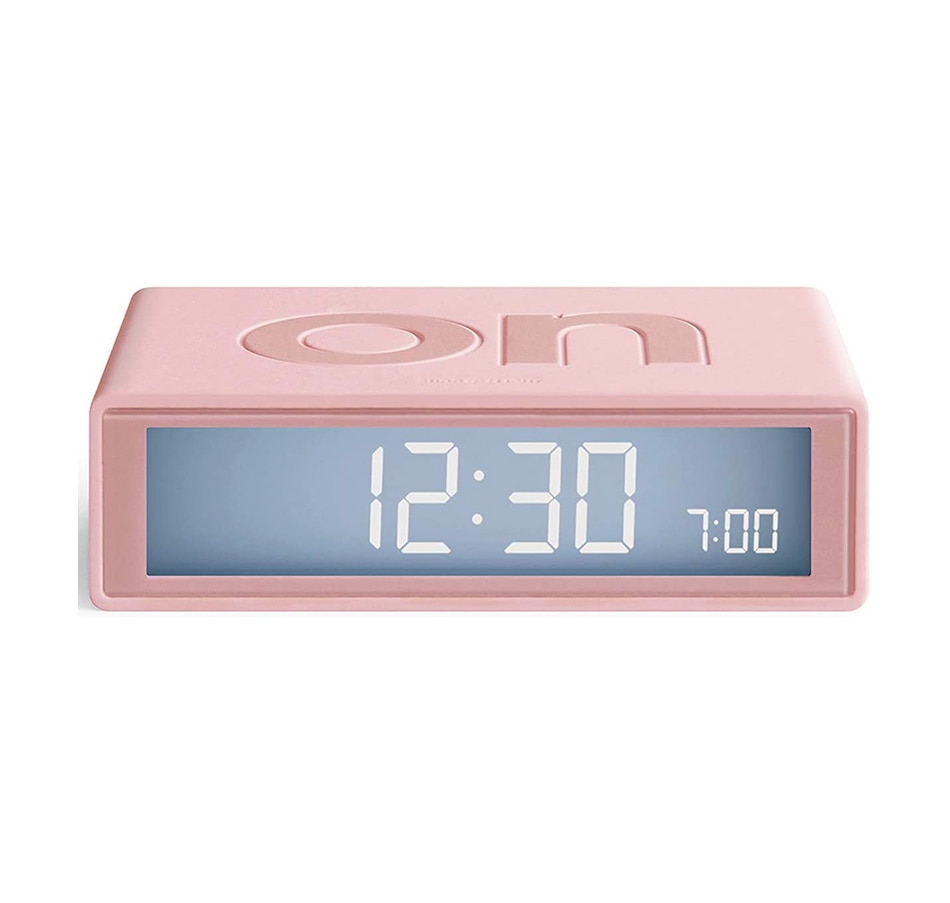 Image 705688_PNK.jpg, Product 705-688 / Price $49.99, Lexon Flip + Radio-Controlled Reversible LCD Alarm Clock from Lexon on TSC.ca's Electronics department