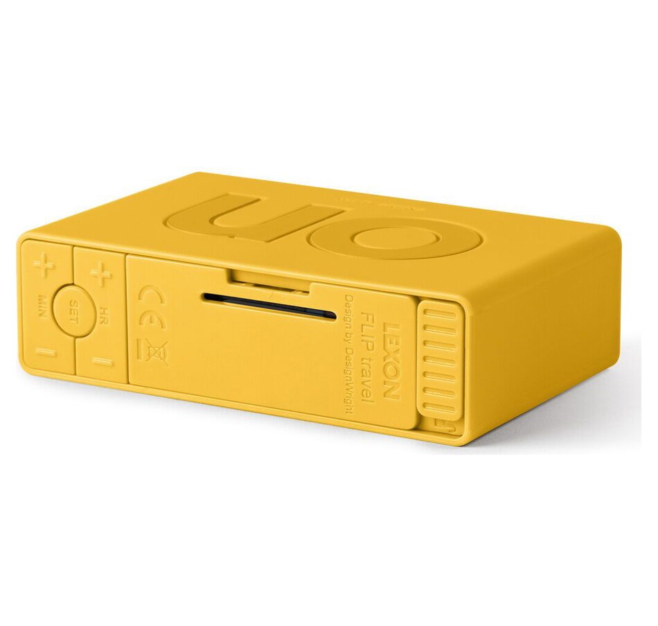 Image 705688_YEL.jpg, Product 705-688 / Price $49.99, Lexon Flip + Radio-Controlled Reversible LCD Alarm Clock from Lexon on TSC.ca's Electronics department