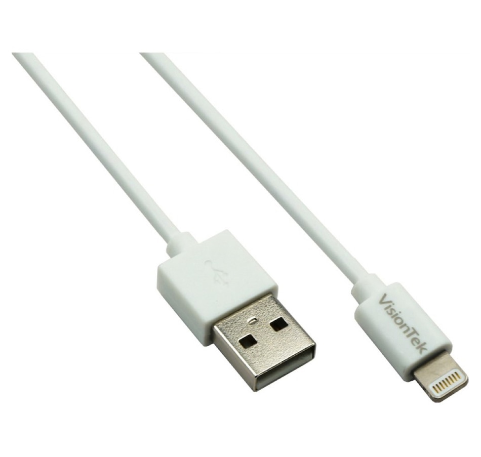 Image 705715.jpg, Product 705-715 / Price $11.99, VisionTek Lightning to USB White 2-Metre Cable (901199) on TSC.ca's Electronics department