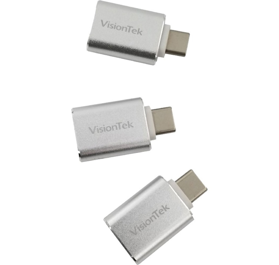 Image 705730.jpg, Product 705-730 / Price $24.99, VisionTek USB-C to USB-A Adapter (Male to Female, 3-Pack, 901224) from VisionTek on TSC.ca's Electronics department