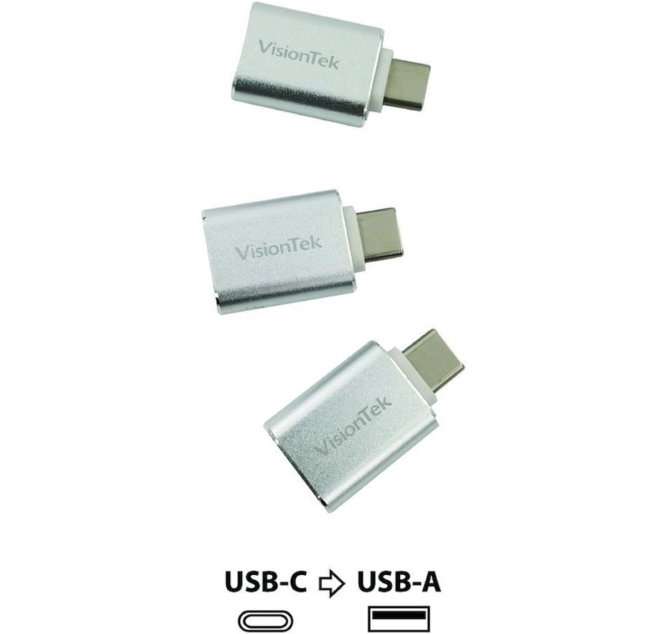 Image 705730_ALTMORE2.jpg, Product 705-730 / Price $24.99, VisionTek USB-C to USB-A Adapter (Male to Female, 3-Pack, 901224) from VisionTek on TSC.ca's Electronics department