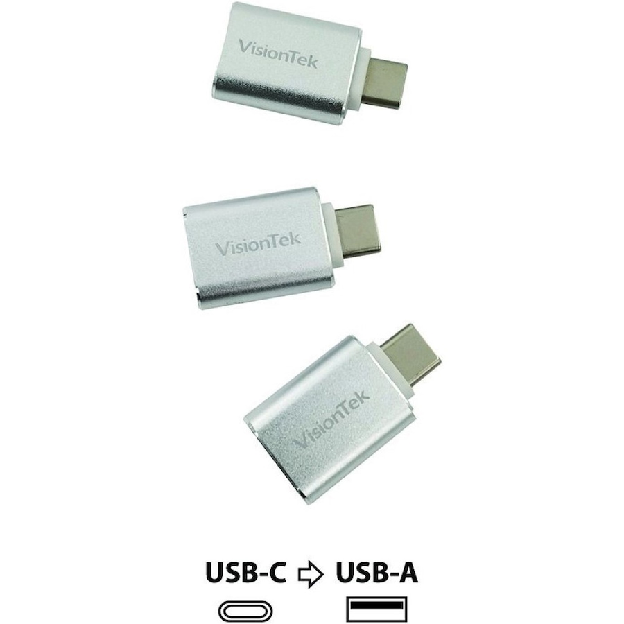 Image 705730_ALTMORE2.jpg, Product 705-730 / Price $24.99, VisionTek USB-C to USB-A Adapter (Male to Female, 3-Pack, 901224) from VisionTek on TSC.ca's Electronics department