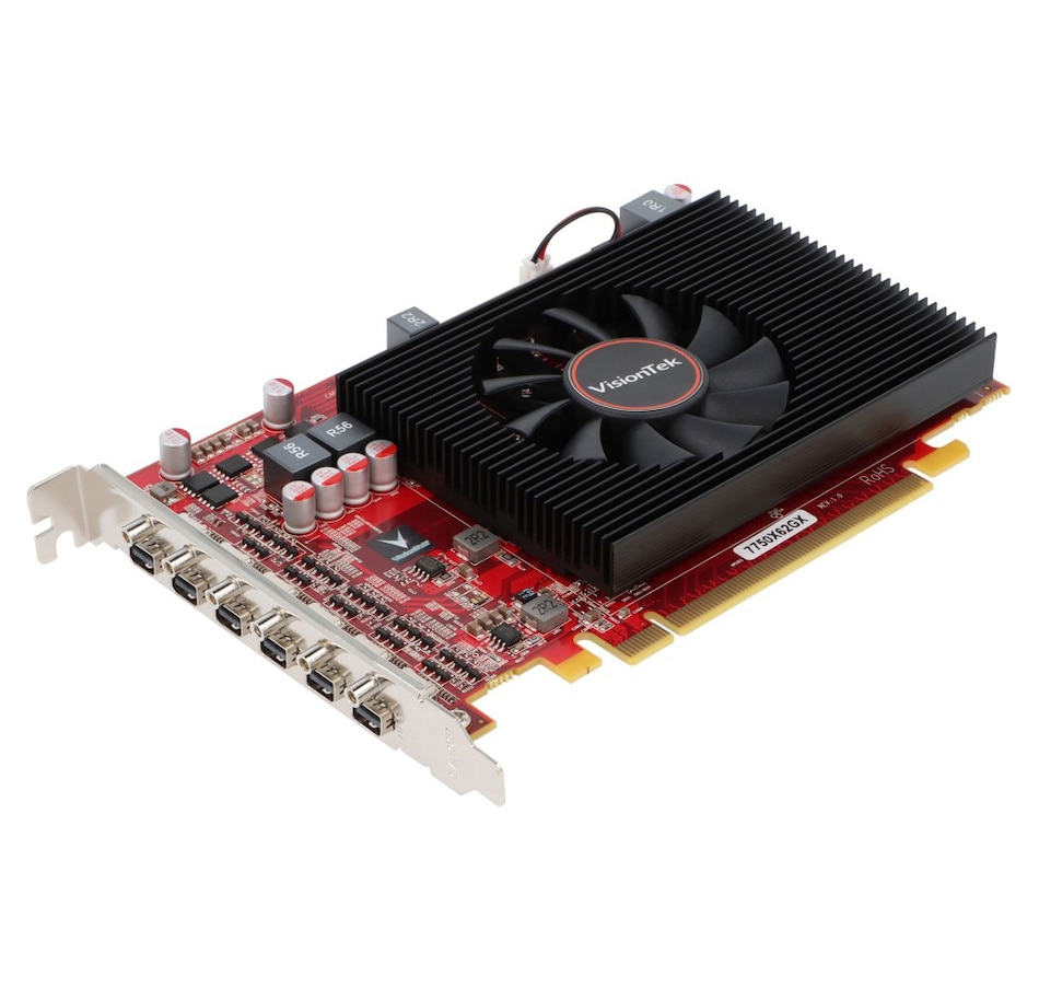 Image 705733.jpg, Product 705-733 / Price $359.99, VisionTek Radeon 7750 2GB GDDR5 PCIe 3.0 4K x6 Display Graphics Card (900614) on TSC.ca's Electronics department