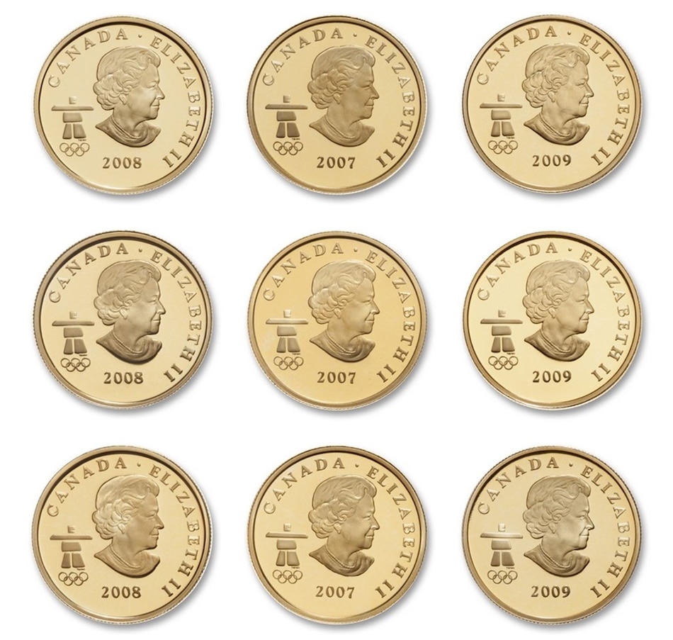 Image 705803_ALTMORE1.jpg, Product 705-803 / Price $7,995.00, 2007–2009 $75 Gold Coins Vancouver 2010 Olympic Winter Games from Royal Canadian Mint (RCM) on TSC.ca's Coins department