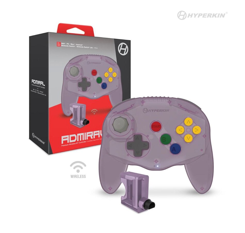 Image 705815_PUR.jpg, Product 705-815 / Price $49.99, Hyperkin Admiral Premium BT Controller for N64 (Amethyst Purple) on TSC.ca's Electronics department