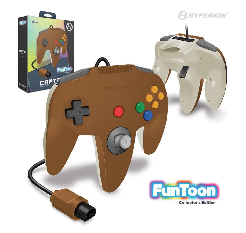 Image 705816_BRN.jpg, Product 705-816 / Price $29.99, Hyperkin Captain Premium Controller Funtoon Collectors Edition for N64 (Hero Brown) on TSC.ca's Electronics department