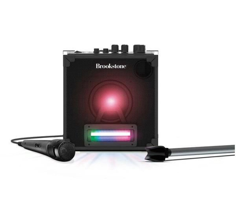 Image 705854.jpg , Product 705-854 / Price $79.99 , Brookstone Wireless Karaoke Speaker With Microphone and Stand  on TSC.ca's Electronics department