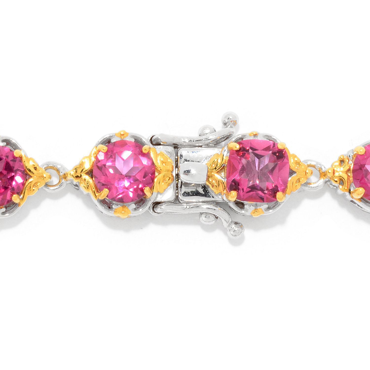 Pink topaz clearance tennis bracelet