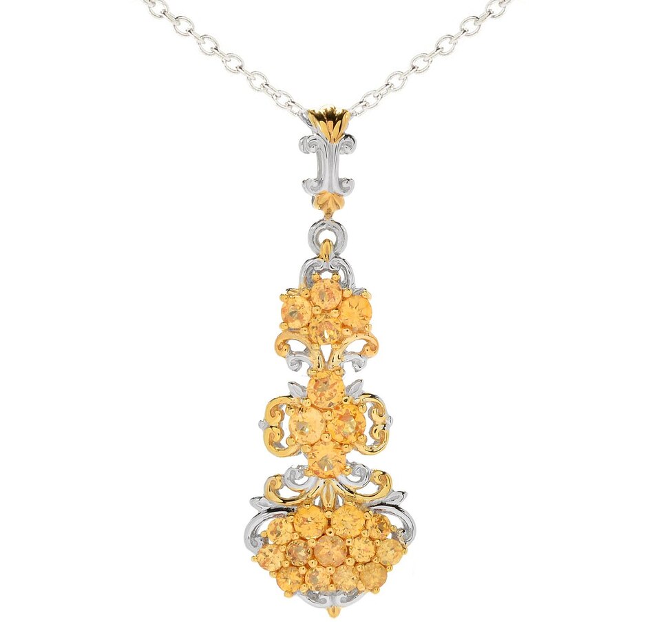 Image 705957.jpg, Product 705-957 / Price $209.99, Gems En Vogue Palladium Silver Spessartite Garnet Pendant With Chain from Gems En Vogue on TSC.ca's Jewellery department