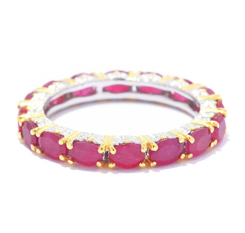 Image 706061.jpg, Product 706-061 / Price $346.99, Gems En Vogue Palladium Silver Non Heat Treated Ruby Eternity Ring from Gems En Vogue on TSC.ca's Jewellery department