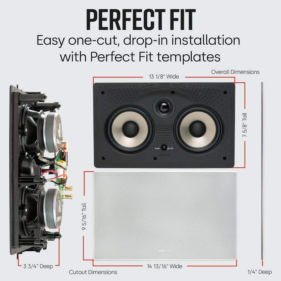 Image 706249_ALTMORE2.jpg, Product 706-249 / Price $269.99, Polk Audio 255c-RT Two-Way In-Wall Centre Channel Speaker from Polk Audio on TSC.ca's Electronics department