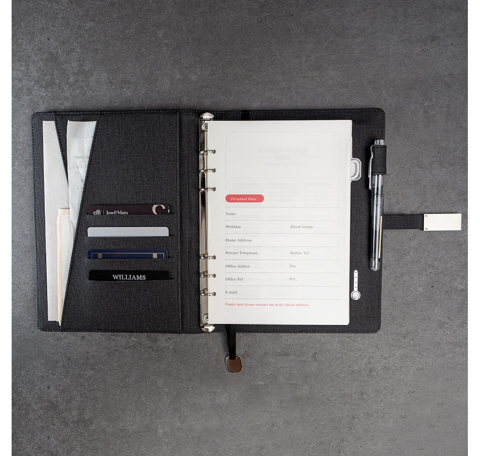 Image 706492_ALTMORE3.jpg, Product 706-492 / Price $149.99, KeySmart ChargeBook Notebook Organizer with Wireless Charger from KeySmart on TSC.ca's Electronics department