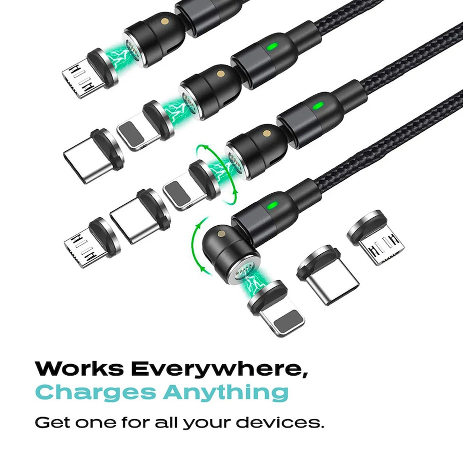 Image 706494.jpg, Product 706-494 / Price $19.99, KeySmart Statik 360 Power Cable (Universal Magnetic Rotating Charge Cable) from KeySmart on TSC.ca's Electronics department