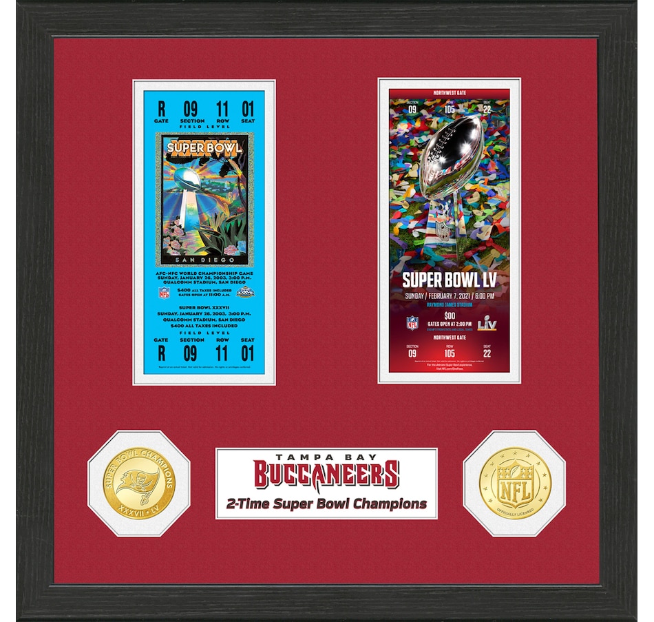 Image 706628.jpg, Product 706-628 / Price $104.99, Tampa Bay Buccaneers SB Champ Ticket Collection from Highland Mint on TSC.ca's Sports department