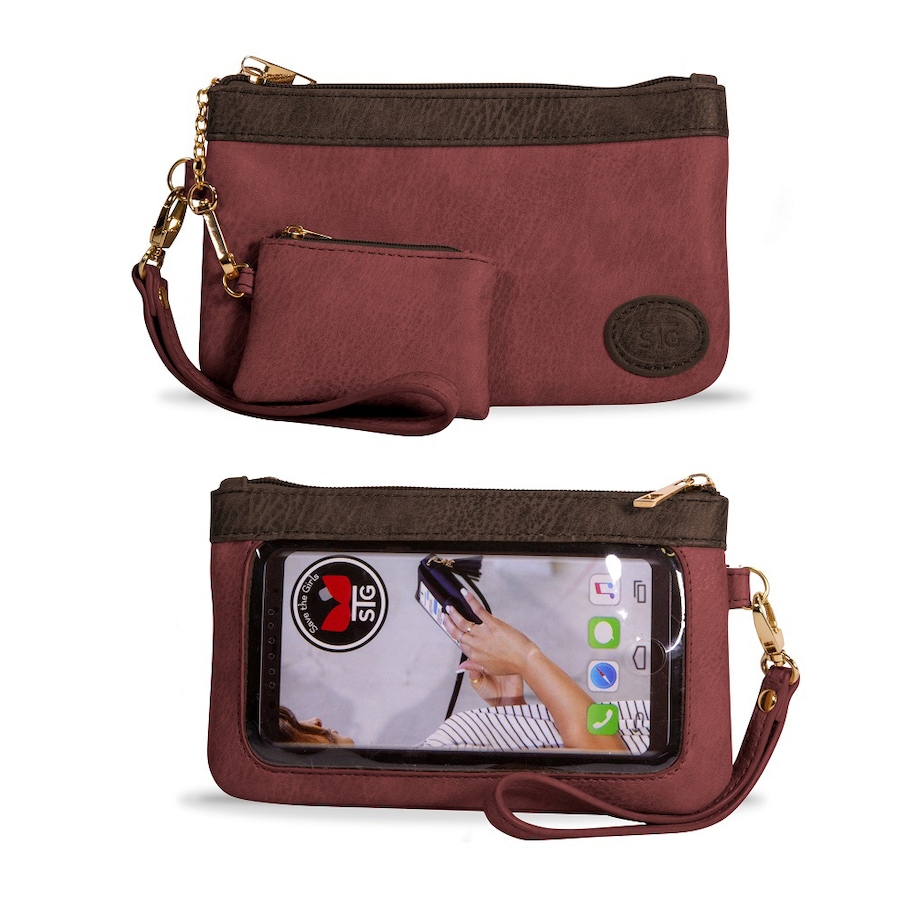Image 706742_BURCE.jpg, Product 706-742 / Price $62.99, Save the Girls Catchy Clutch Touchscreen Purse and Wristlet from Save the Girls on TSC.ca's Fashion department