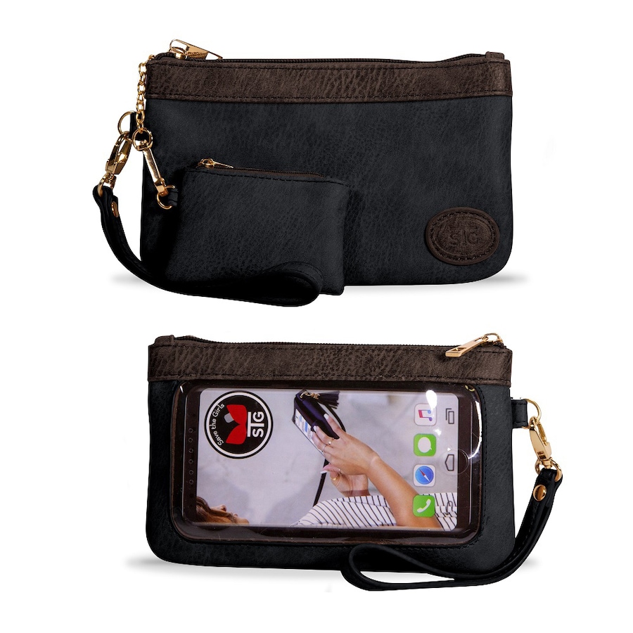 Image 706742_RABLK.jpg, Product 706-742 / Price $62.99, Save the Girls Catchy Clutch Touchscreen Purse and Wristlet from Save the Girls on TSC.ca's Fashion department