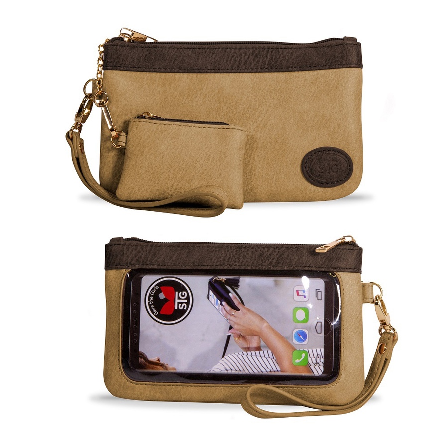 Image 706742_TDOAT.jpg, Product 706-742 / Price $62.99, Save the Girls Catchy Clutch Touchscreen Purse and Wristlet from Save the Girls on TSC.ca's Fashion department