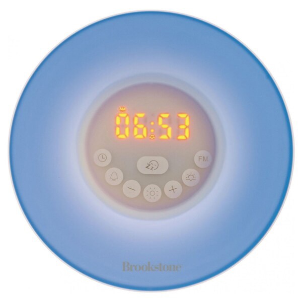 Brookstone Sunrise Alarm Clock With FM Radio