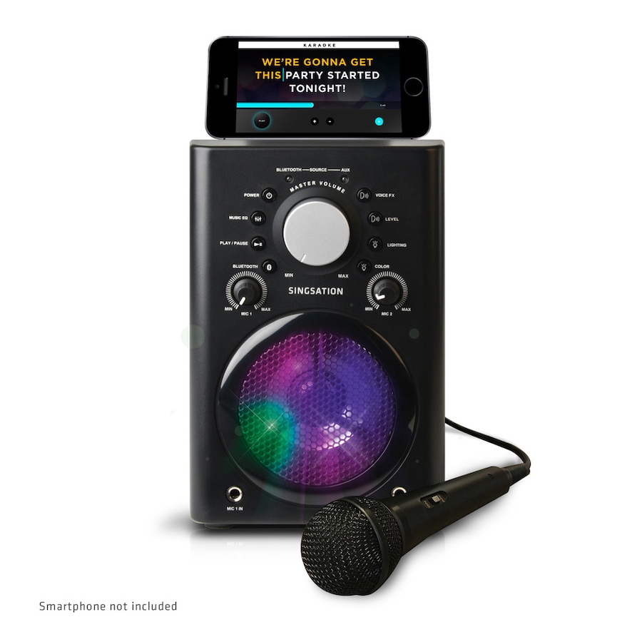 Image 706791_BLK.jpg, Product 706-791 / Price $154.99, Singsation Classic Bluetooth Karaoke Machine/Speaker with Wired Microphone from Singsation on TSC.ca's Toys & Hobbies department