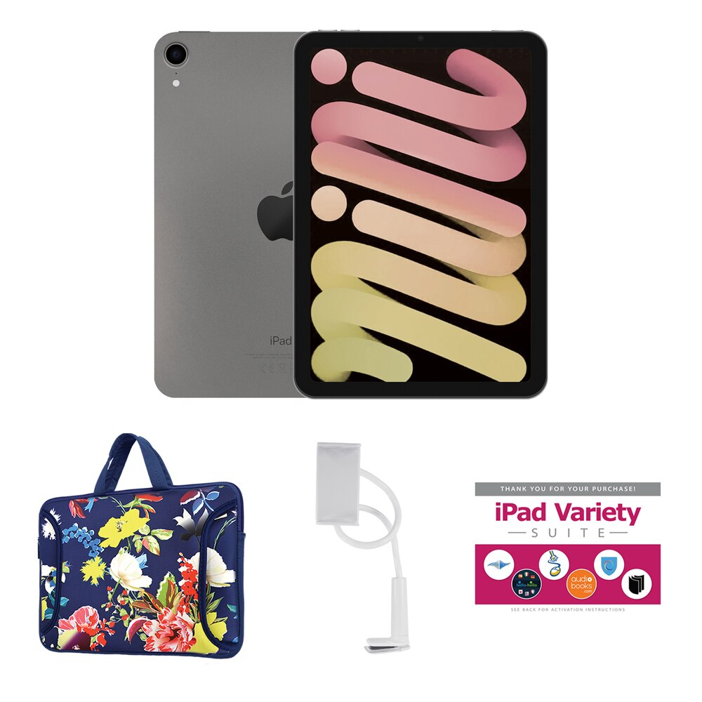Apple iPad mini 6 256GB ケース付き 無印良品「取り外せるペンケース付き手帳カバー」がiPad mini用