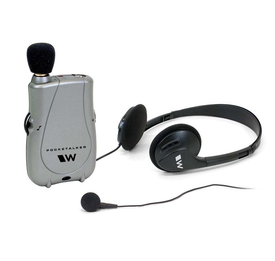 Image 706876.jpg, Product 706-876 / Price $219.99, Pocketalker Ultra Amplifier with Over-the-Head Headphones and Mini Earbuds (grey) on TSC.ca's Electronics department