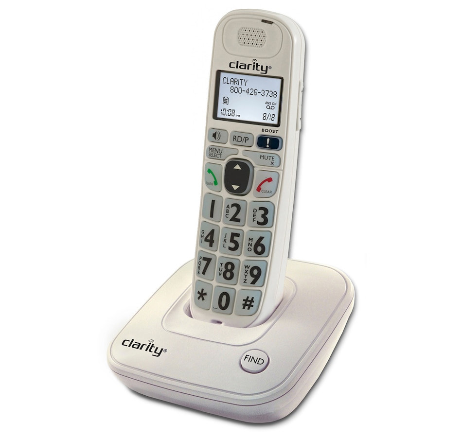 Image 706877.jpg, Product 706-877 / Price $149.99, Clarity D704 DECT 6.0 40-dB Amplified/Low Vision Cordless Phone with CID Display (white) from Clarity on TSC.ca's Electronics department