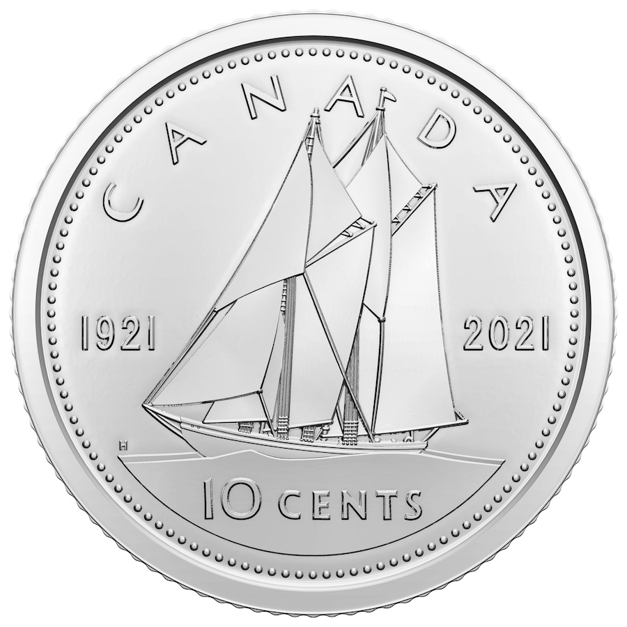 Image 706955_ALTMORE5.jpg, Product 706-955 / Price $39.95, Set of Three 2021 Bluenose 10-Cent Special Wrap Rolls, Classic and Coloured Commemoratives plus Classic Double-Dated Design (150 coins total) from Royal Canadian Mint (RCM) on TSC.ca's Coins department