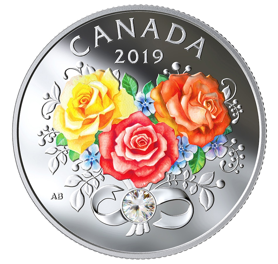 Image 706984.jpg , Product 706-984 / Price $54.95 , 2019 $3 Fine Silver Coin Celebration of Love from Royal Canadian Mint on TSC.ca's Coins department