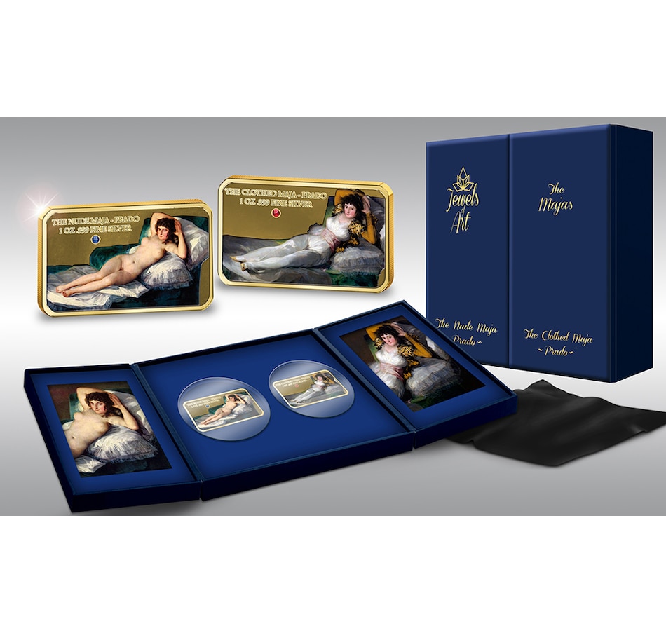 Image 706989.jpg , Product 706-989 / Price $329.50 , 2015 Jewels of Art 2-Coin Set - Nude and Clothed Maja from Canadian Coin & Currency on TSC.ca's Coins department