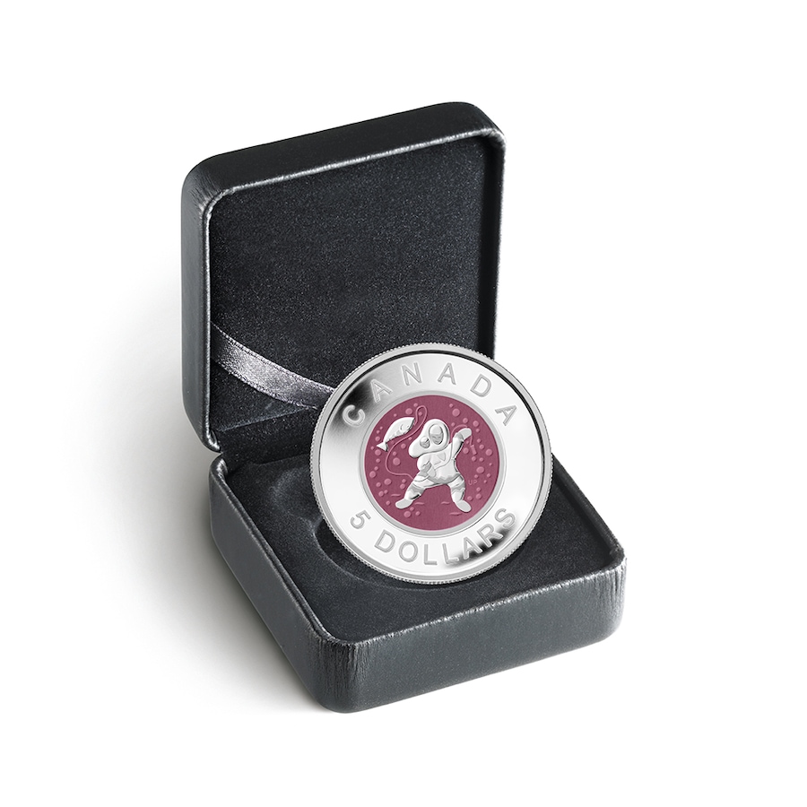 Image 707054_ALTMORE2.jpg, Product 707-054 / Price $119.95, 2013 $5 Proof Niobium and Silver Coin Contemporary Indigenous Art - Mother and Baby Ice Fishing from Royal Canadian Mint (RCM) on TSC.ca's Coins department