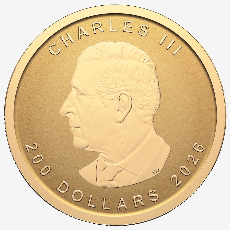 Image 707093_ALTMORE3.jpg, Product 707-093 / Price $6,199.95, 2026 $200 Limited Edition One-Ounce .99999 Fine Gold Maple Leaf Coin from Royal Canadian Mint (RCM) on TSC.ca's Coins department