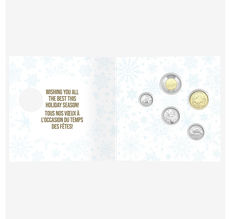 Image 707096.jpg, Product 707-096 / Price $24.95, 2025 Holiday Gift Coin Set with Special-Edition Festive Polar Bear Dollar Coin from Royal Canadian Mint (RCM) on TSC.ca's Coins department