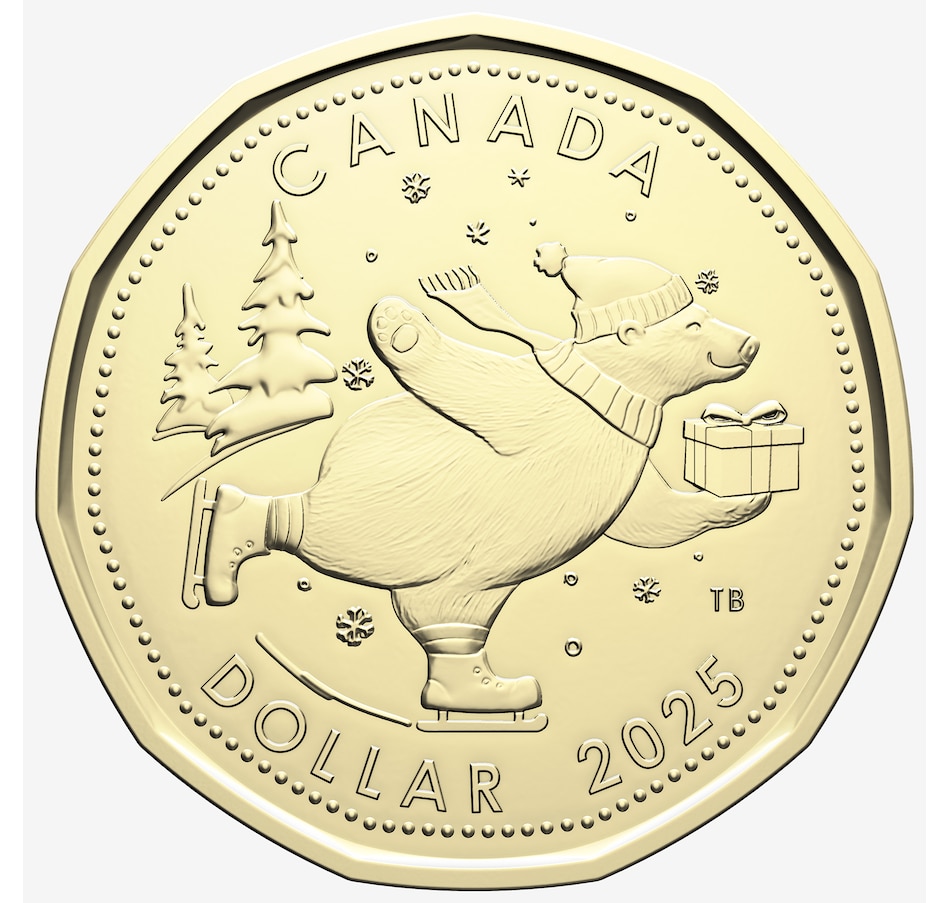 Image 707096_ALTMORE2.jpg, Product 707-096 / Price $24.95, 2025 Holiday Gift Coin Set with Special-Edition Festive Polar Bear Dollar Coin from Royal Canadian Mint (RCM) on TSC.ca's Coins department