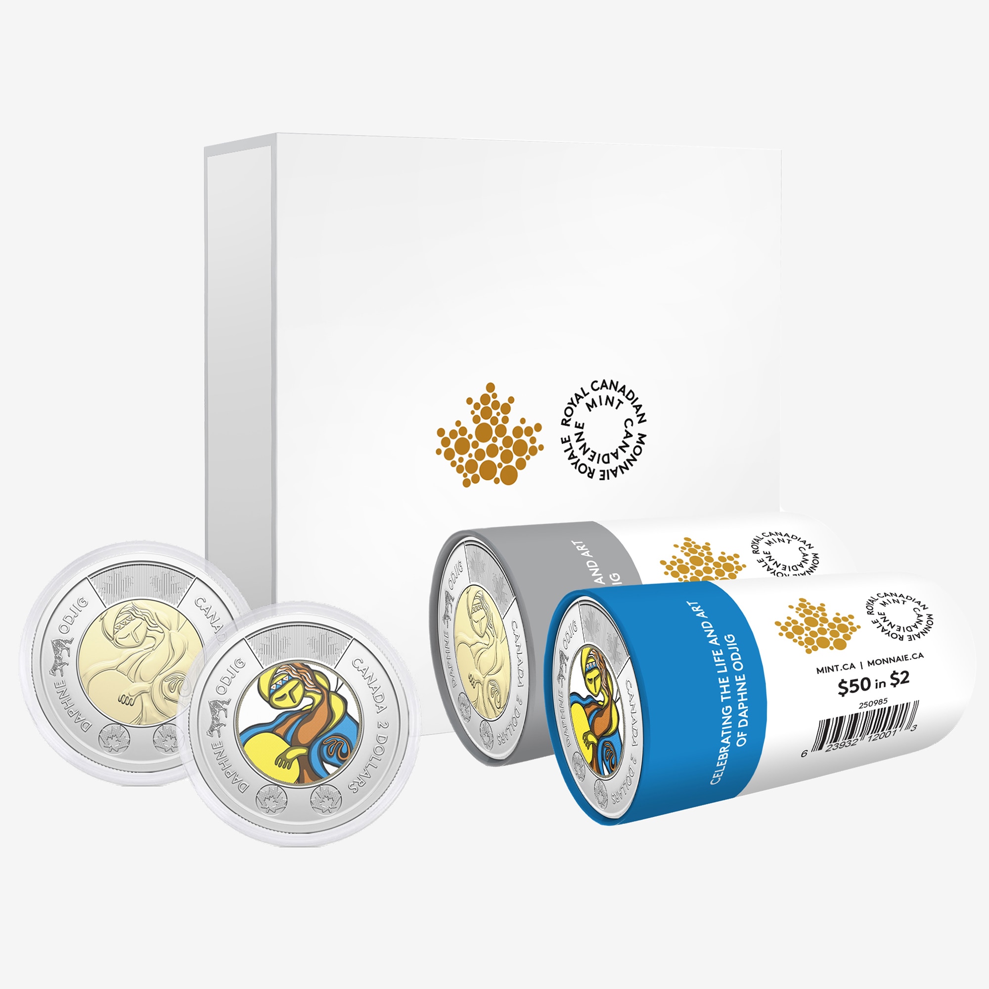 2025 $2 Daphne Odjig Set of Two Special Wrap Rolls (25 Coloured