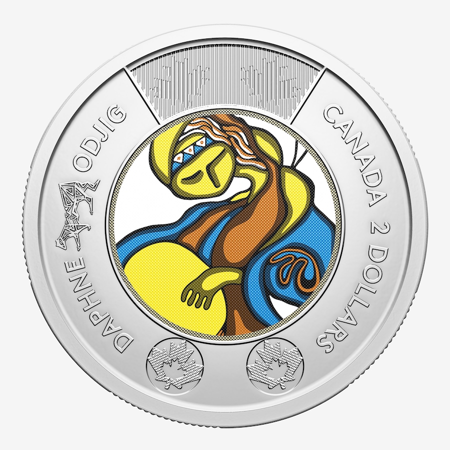 Image 707100_ALTMORE1.jpg, Product 707-100 / Price $89.95, 2025 $2 Special Wrap Roll Celebrating the Life and Art of Daphne Odjig (colour version, 25 coins per roll) from Royal Canadian Mint (RCM) on TSC.ca's Coins department