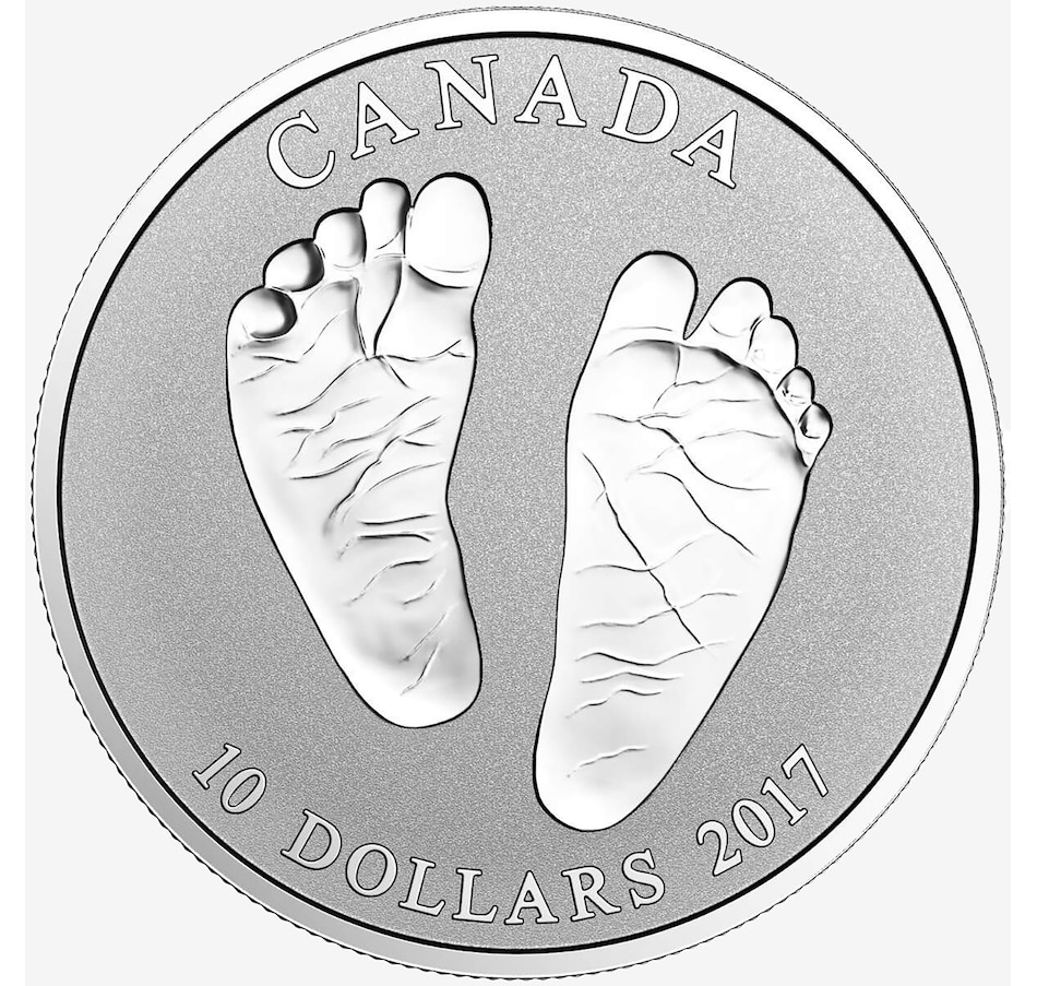 Image 707102_ALTMORE1.jpg, Product 707-102 / Price $198.00, 2017 $10 Welcome to the World Pure Silver Baby Coin from Royal Canadian Mint (RCM) on TSC.ca's Coins department